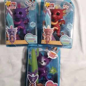 Fingerling Lot of 3 Dragon "Ruby", Dragon "Kaylin"
